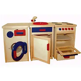Wooden play kitchen for 2 year old