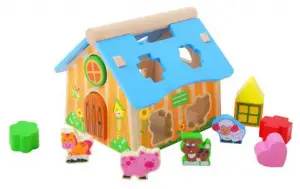 Wooden toy farmyard set
